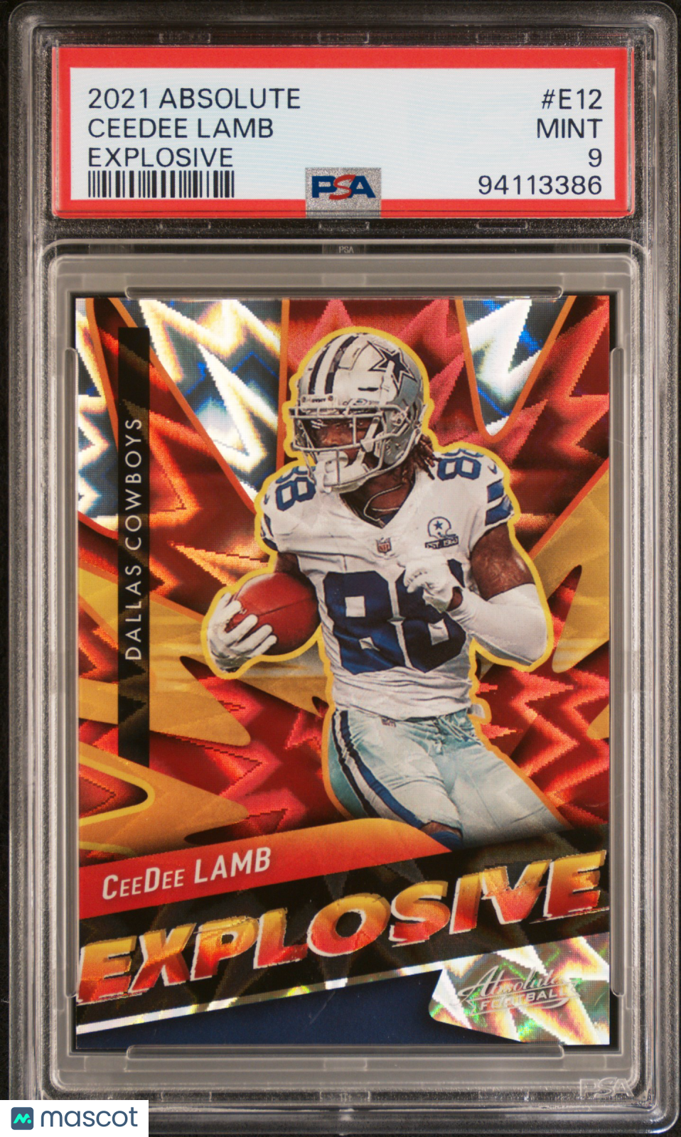 Ceedee Lamb 2021 Panini Absolute Explosive #E12 PSA 9