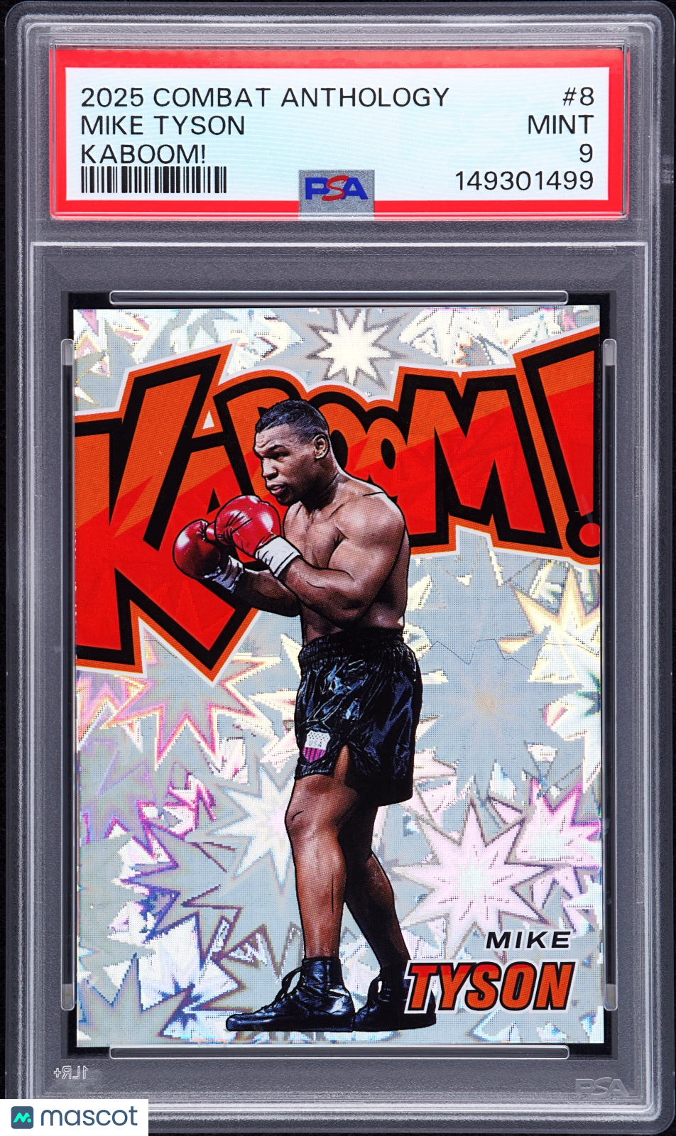 Mike Tyson 2025 Panini Combat Anthology Kaboom! #8 PSA 9