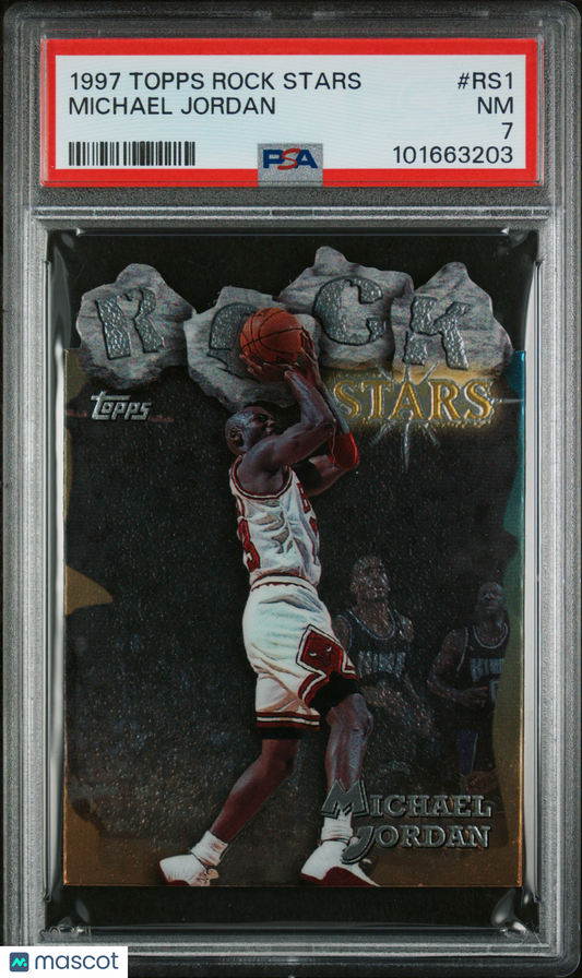 Michael Jordan 1997 Topps #RS1 Rock Stars PSA 7