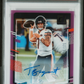 Tyson Bagent 2023 Panini Clearly Donruss #100 Autograph Purple 26/175 PSA 8