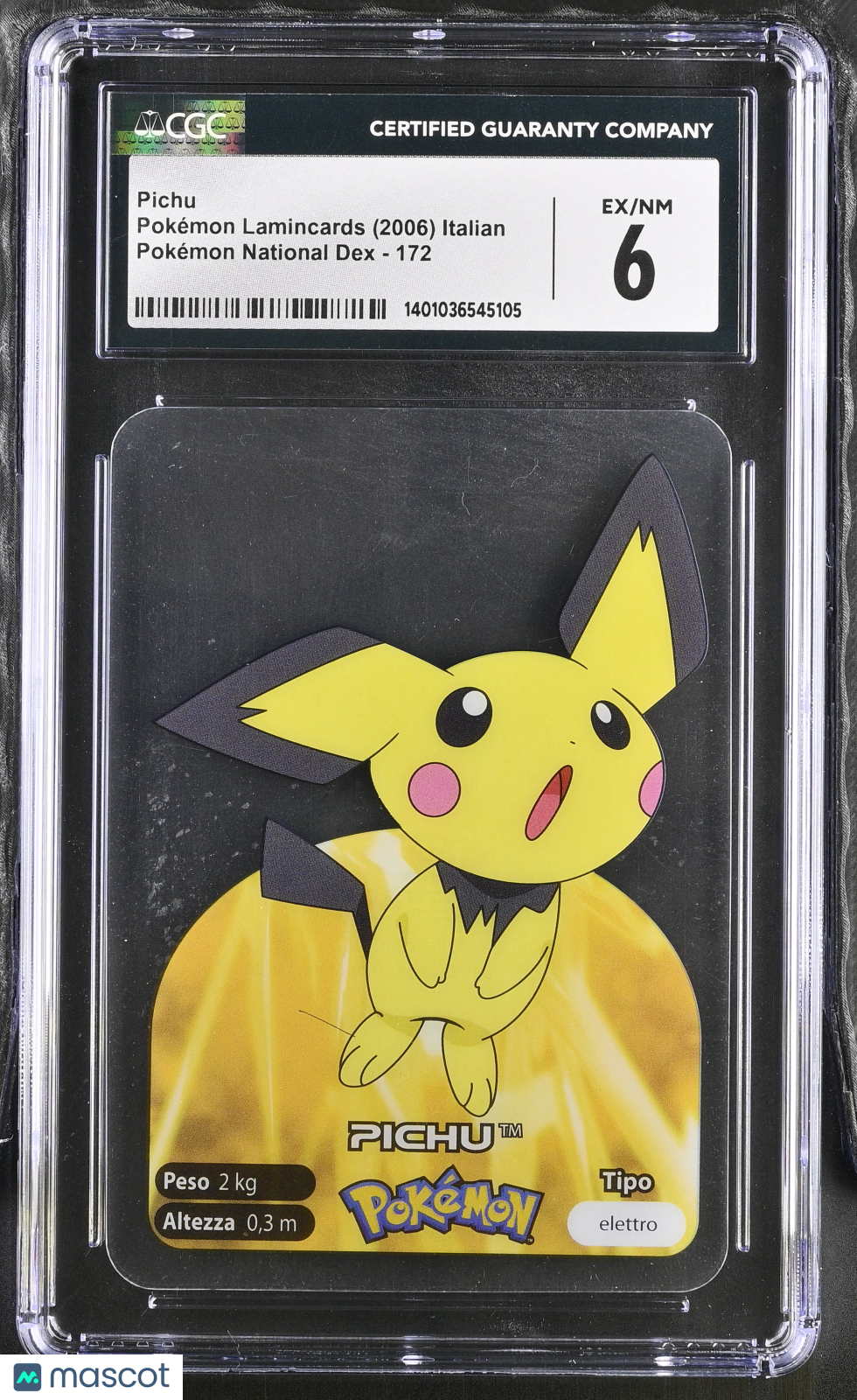 Pichu 2006 Pokemon Lamincards PokeMon #172 CGC 6