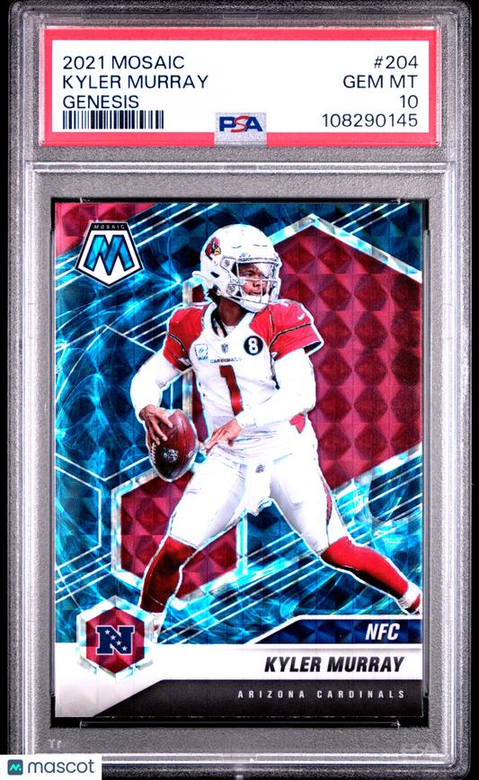 Kyler Murray 2021 Panini Mosaic #204 Genesis PSA 10