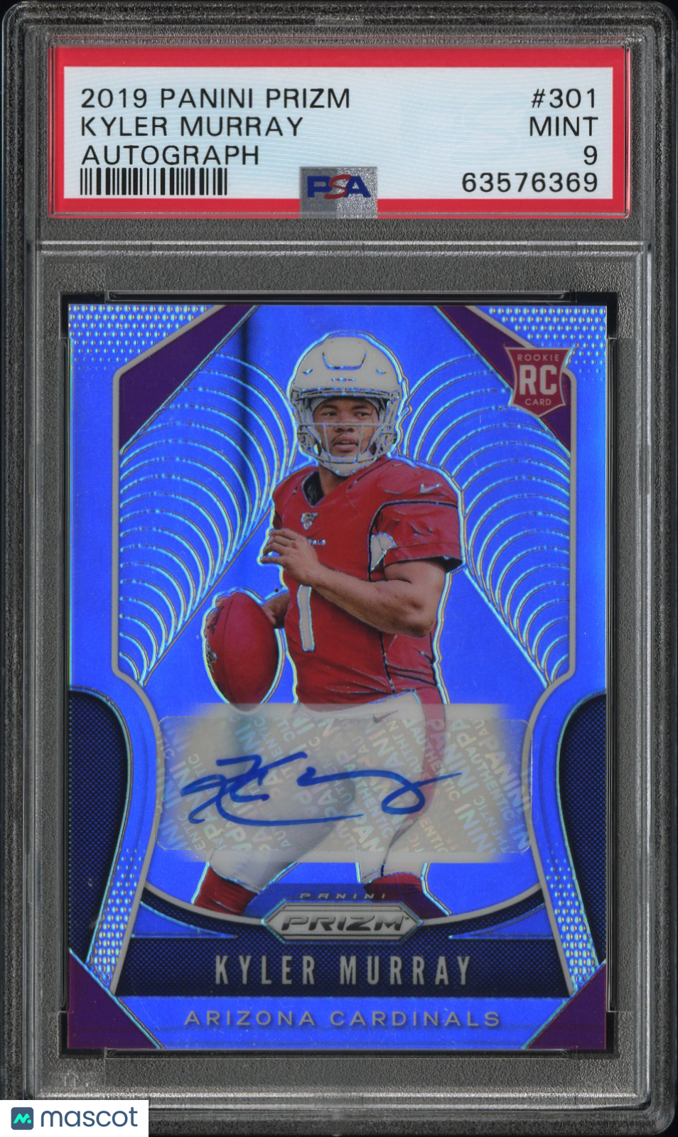 Kyler Murray 2019 Panini Prizm #301 Autograph Rookie PSA 9