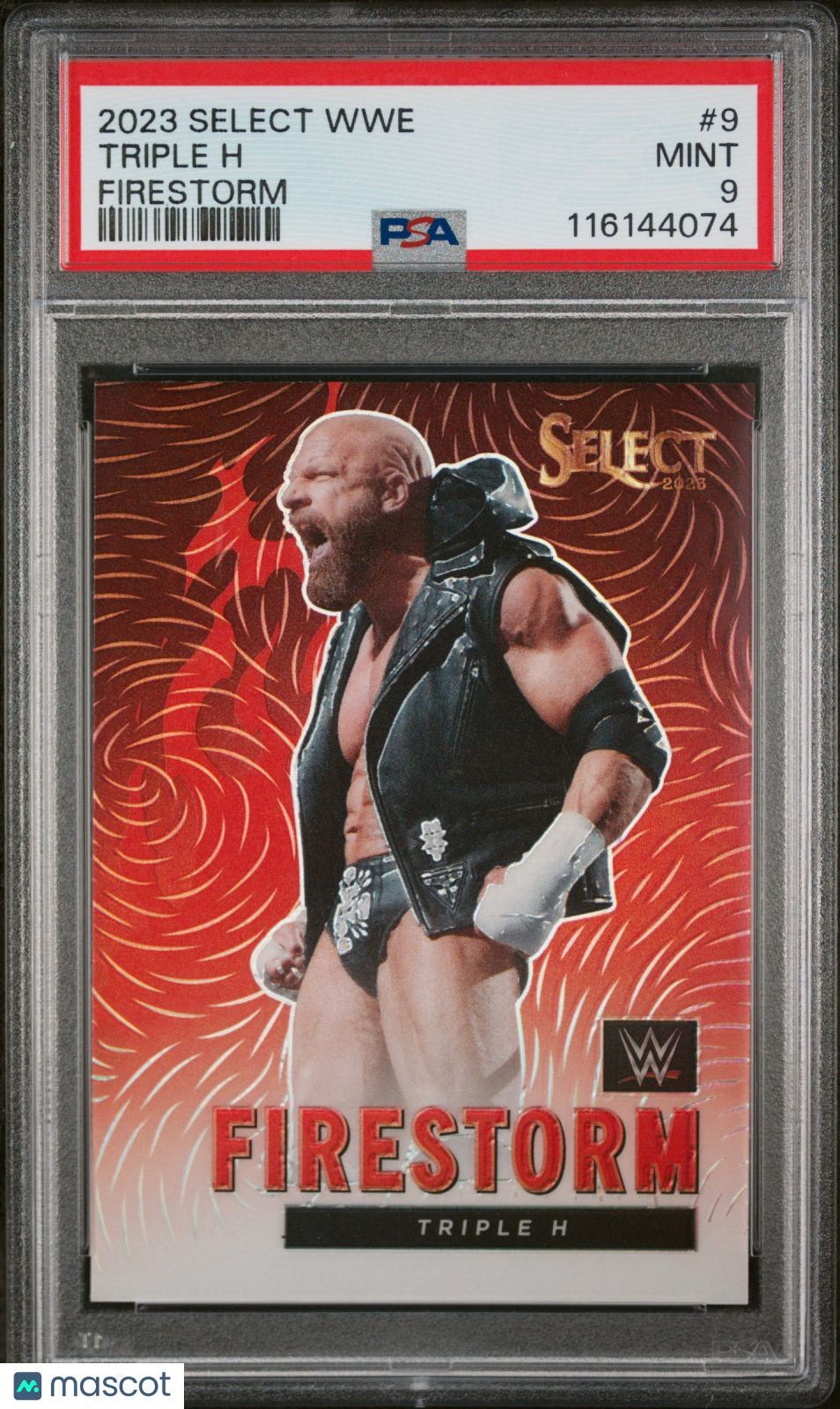Triple H 2023 Panini Select WWE Firestorm #9 PSA 9