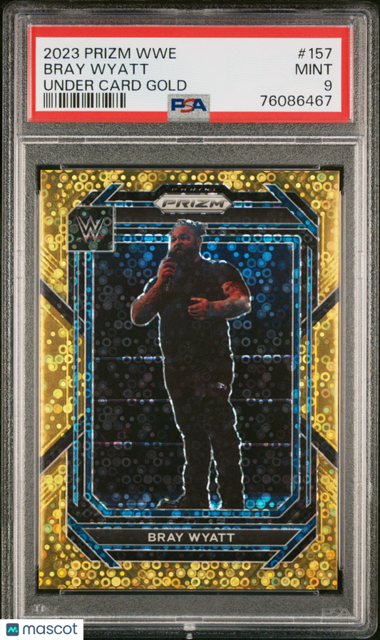 Bray Wyatt 2023 Panini Prizm WWE #157 Undercard Gold 8/10 PSA 9