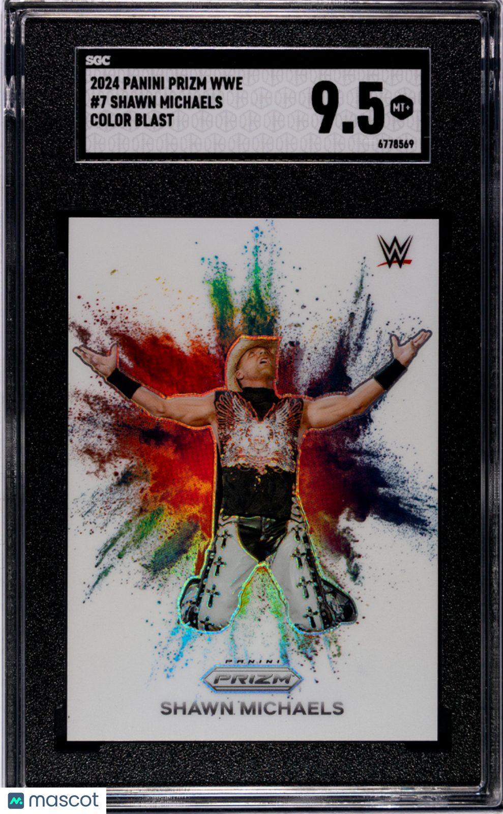 Shawn Michaels 2024 Panini Prizm Wwe #7 Color Blast SGC 9.5