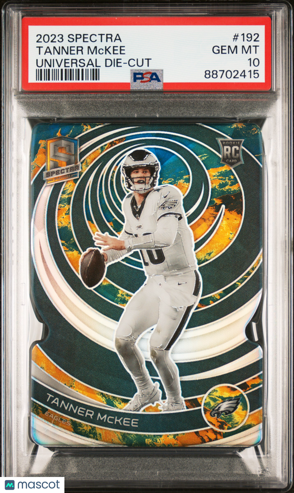 Tanner Mckee 2023 Panini Spectra #192 Universal Die Cut Rookie 5/10 PSA 10