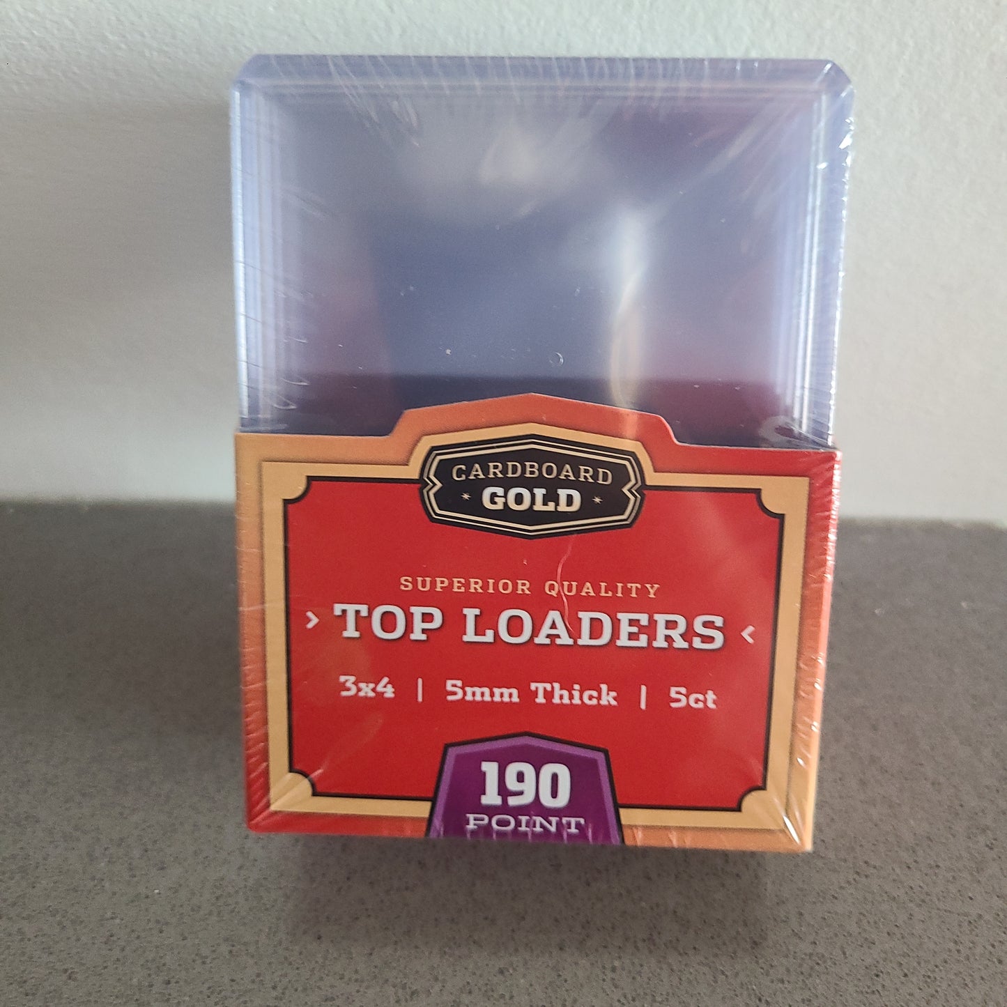 Cardboard Gold Top Loaders 190 point - 5 Count